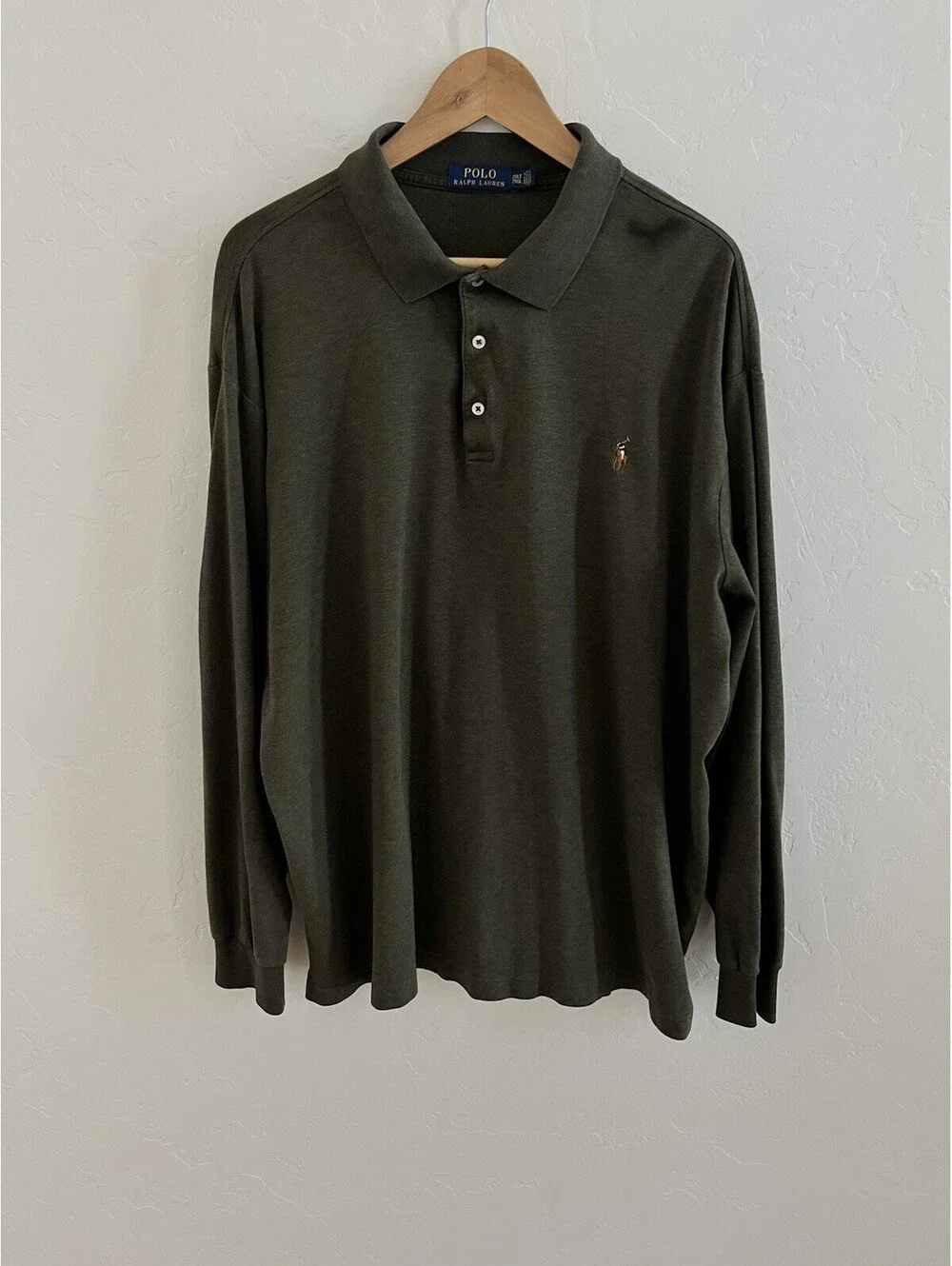 Polo Ralph Lauren Soft Cotton Long Sleeve Polo Men's Shirt Size XXL Tall